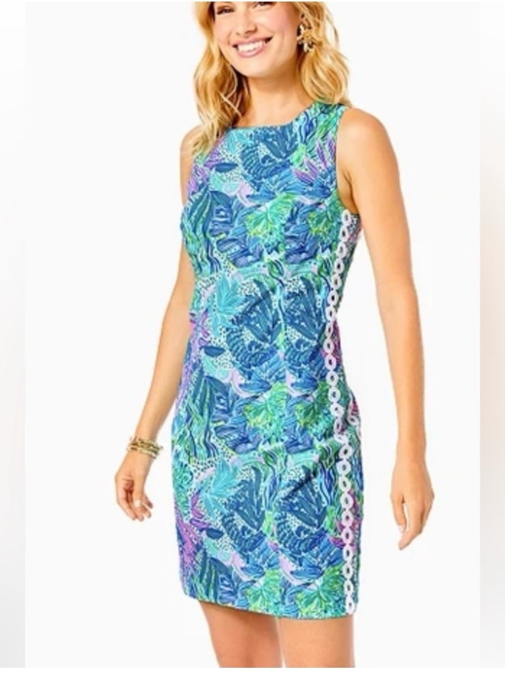 ⭐️🌸👗Lilly Pulitzer Mila Dress Botanical Holiday In The Sun Size 8 ⭐️🌸👗
